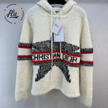 Dior Five-pointed Star Hooded Knit Hoodie