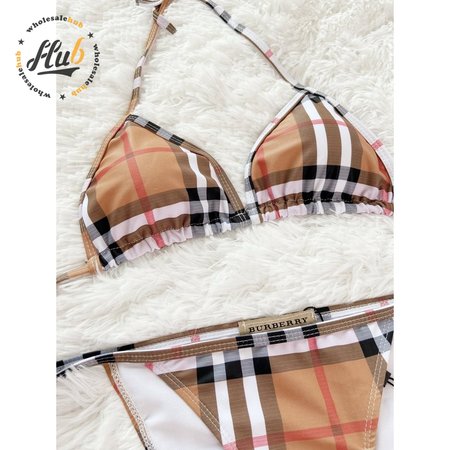 Burberry Grid Two-Piece Swimsuit