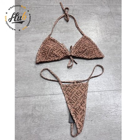 Fendi Brown One-Piece Swimsuit