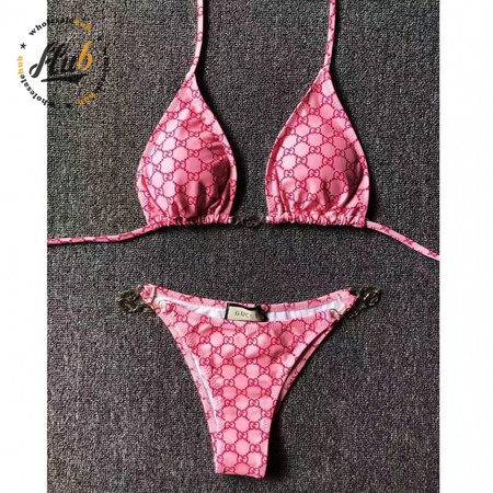 Gucci Pink Two-Piece Swimsuit
