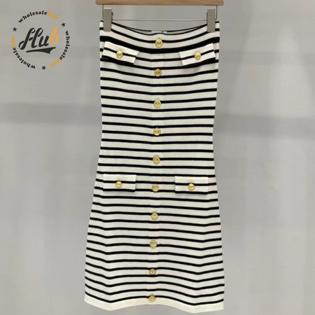 Celine Mariniere Mini Dress In Wool Cream / Black