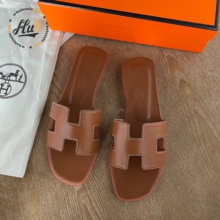Hermes Oran Leather Sandals