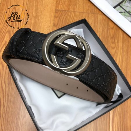 Gucci Interlocking G Belt Signature Guccissima Black