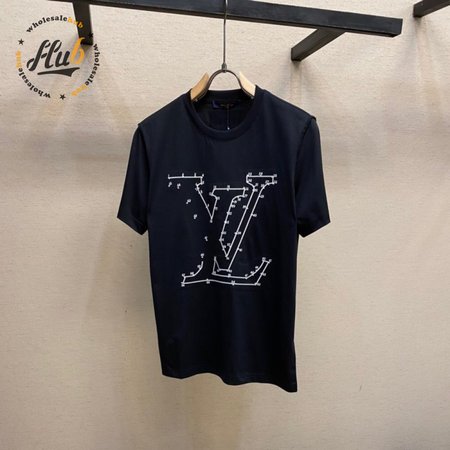 stitch print embroidered t-shirt black 1a96l1