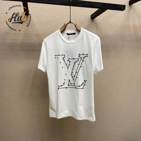 stitch print embroidered t-shirt white 1a96l1