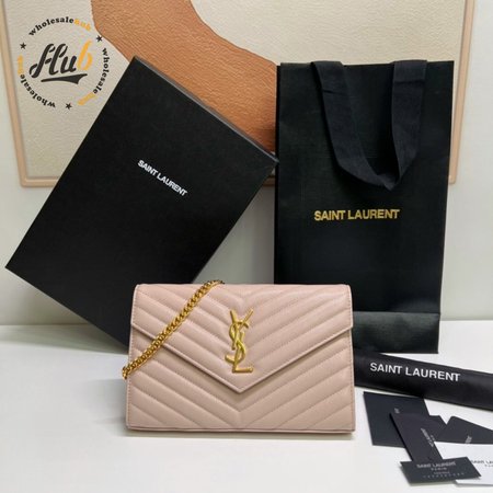 Saint Laurent Monogram Envelope Chain Wallet Bag