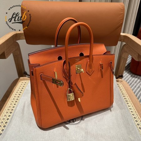 Hermes Birkin Taurillon Clemence 40 Orange