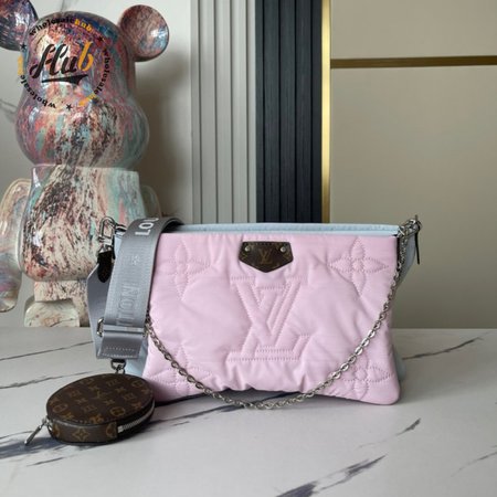 maxi multi pochette accessoires silver/pale pink
