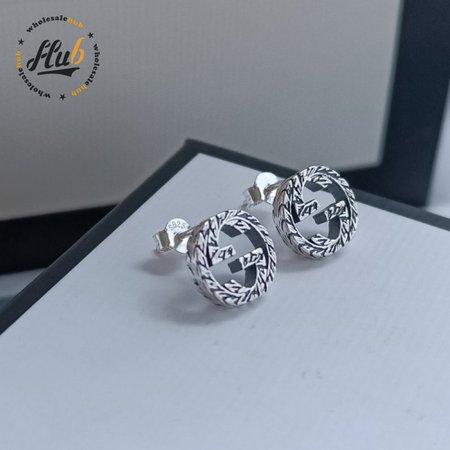 Gucci Engraved Interlocking G Earrings