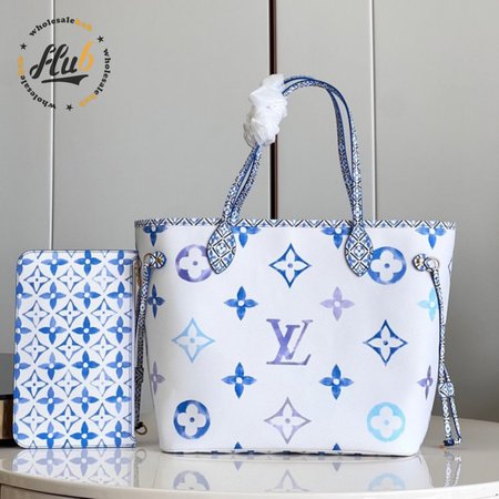 neverfull mm monogram blue