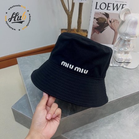 Miu Miu Logo Embroidered Bucket Hat