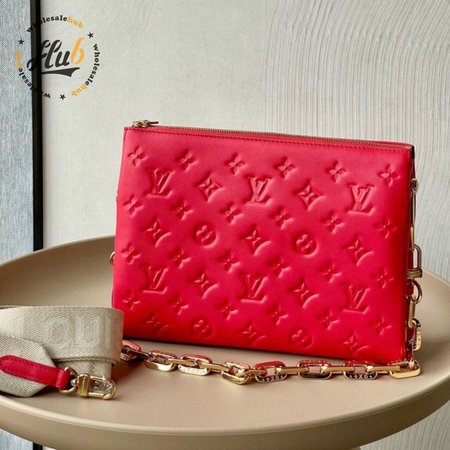 coussin bag monogram embossed lambskin pm