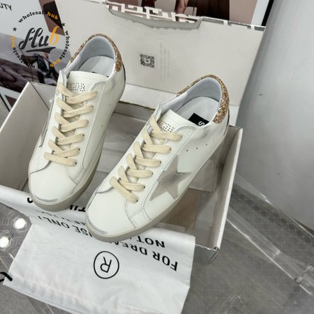 Golden Goose Superstar Leather & Glitter Sneaker