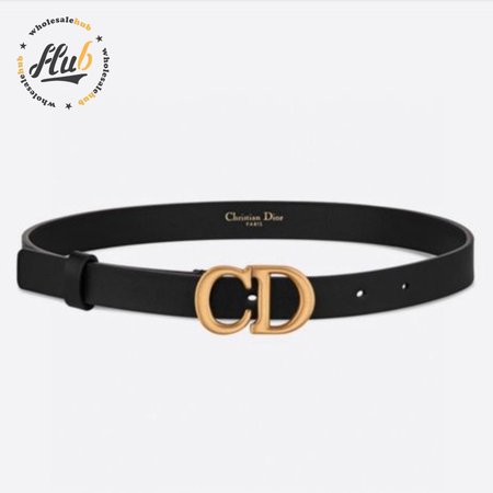 Dior Saddle Belt 20mm Black Smooth Calfskin