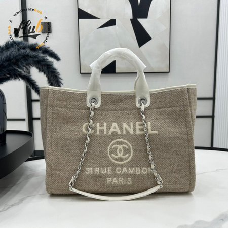 Chanel Medium Denim Deauville Shopping Tote
