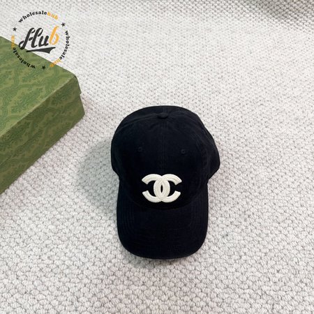 Chanel Cotton CC Cap Hat Black