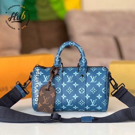 Blue Monogram Keepall 25cm