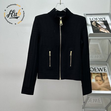 Balmain Black Zip Cardigan