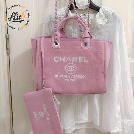 Chanel Deauville Shopping Bag Pink
