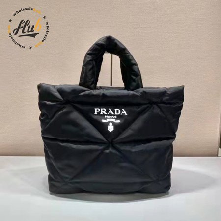 Prada Re-Nylon Padded Tote Bag Black 2VG082