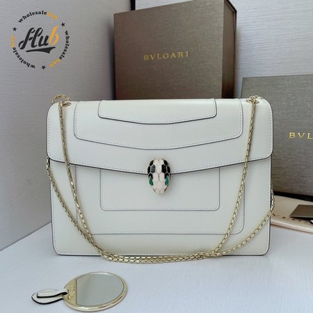 Bvlgari Serpenti Forever Shoulder Bag White 290265