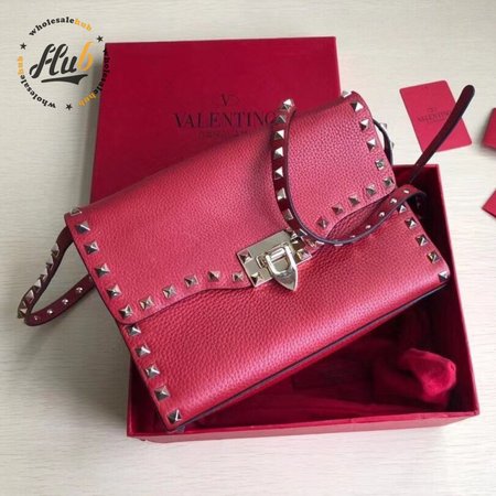 Valentino Small Rockstud Grainy Calfskin Crossbody Bag Rose Violet WB0181VSF_M24