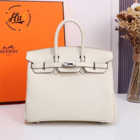 Hermes Birkin 30 White Clemence Palladium Hardware