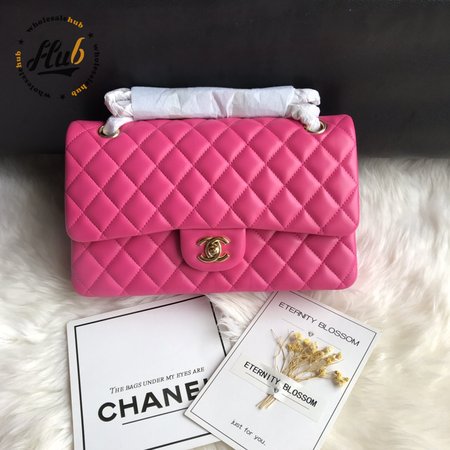 Chanel Classic Double Flap Bag Pink Quilted Lambskin