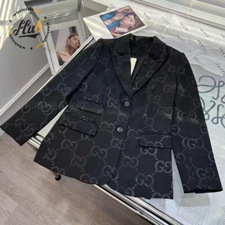 Gucci Light GG Canvas Single-Breasted Jacket