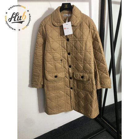 Dior CD Small Bee Rhombus Mid-Length Padded Coat