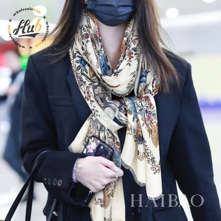 Dior Cashmere Fabric Long Scarf