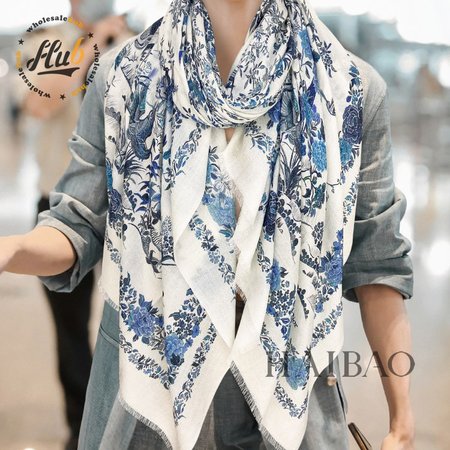Dior Cashmere Fabric Long Scarf