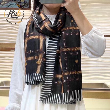 Fendi Double Sided Ring Velvet Scarf