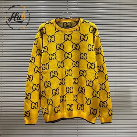 Gucci GG Wool Jacquard Sweater Yellow S-2XL