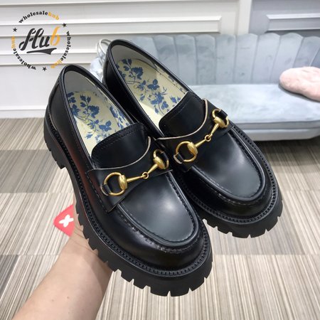 Gucci Leather Lug Sole Horsebit Loafer 35-39