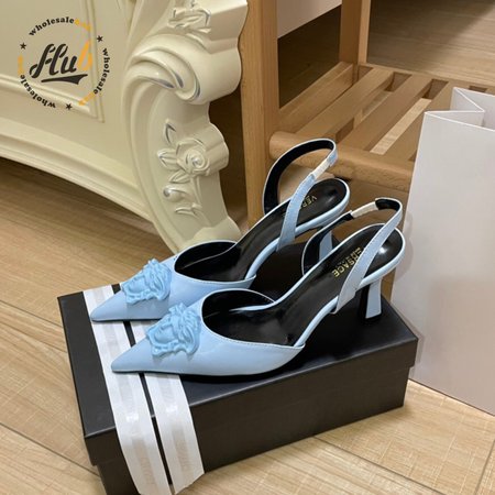 Versace La Medusa Slingback Pumps Blue 34-42