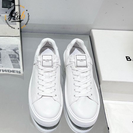 Balmain B-Court Trainers In Calfskin 35-41 Balmain B-Court Trainers In Calfskin 35-41